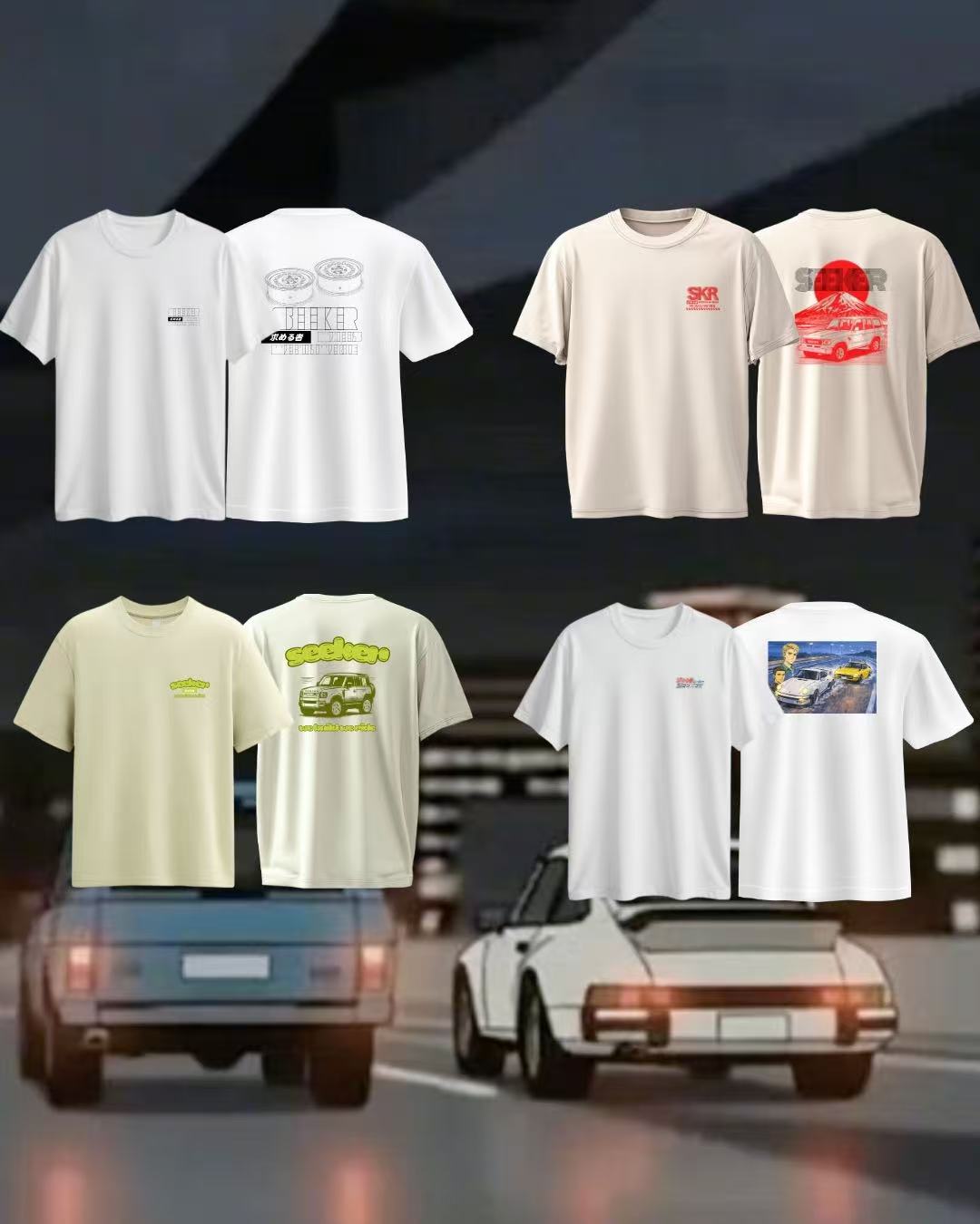 SEEKER WHEELS | Retro Automotive Culture Graphic Tee