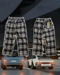 SEEKER WHEELS | Checkered Relaxed-Fit Driving Trousers