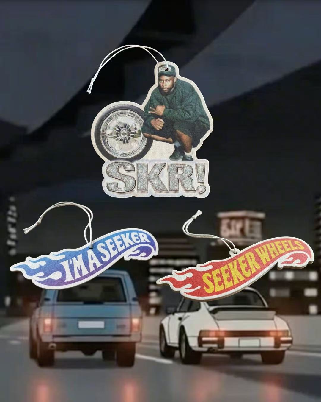 SEEKER WHEELS | Retro Automotive Air Freshener Collection